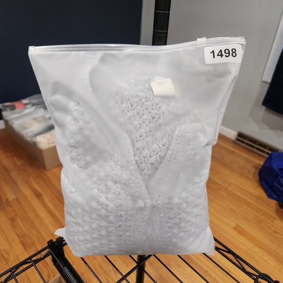 LL Bean Womens XL Wool Nylon Angora Rabbit Hair Knit Cardigan Button Up Sweater - Picture 12 of 12